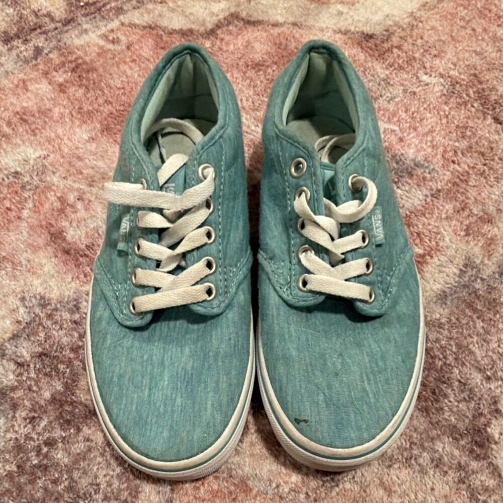 VANS Teal Low Top Lace Up Sneakers Casual Athletic Shoes Women’s US SIZE 6.5